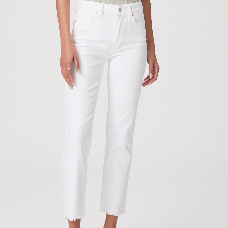 Paige White Straight Leg Jeans
